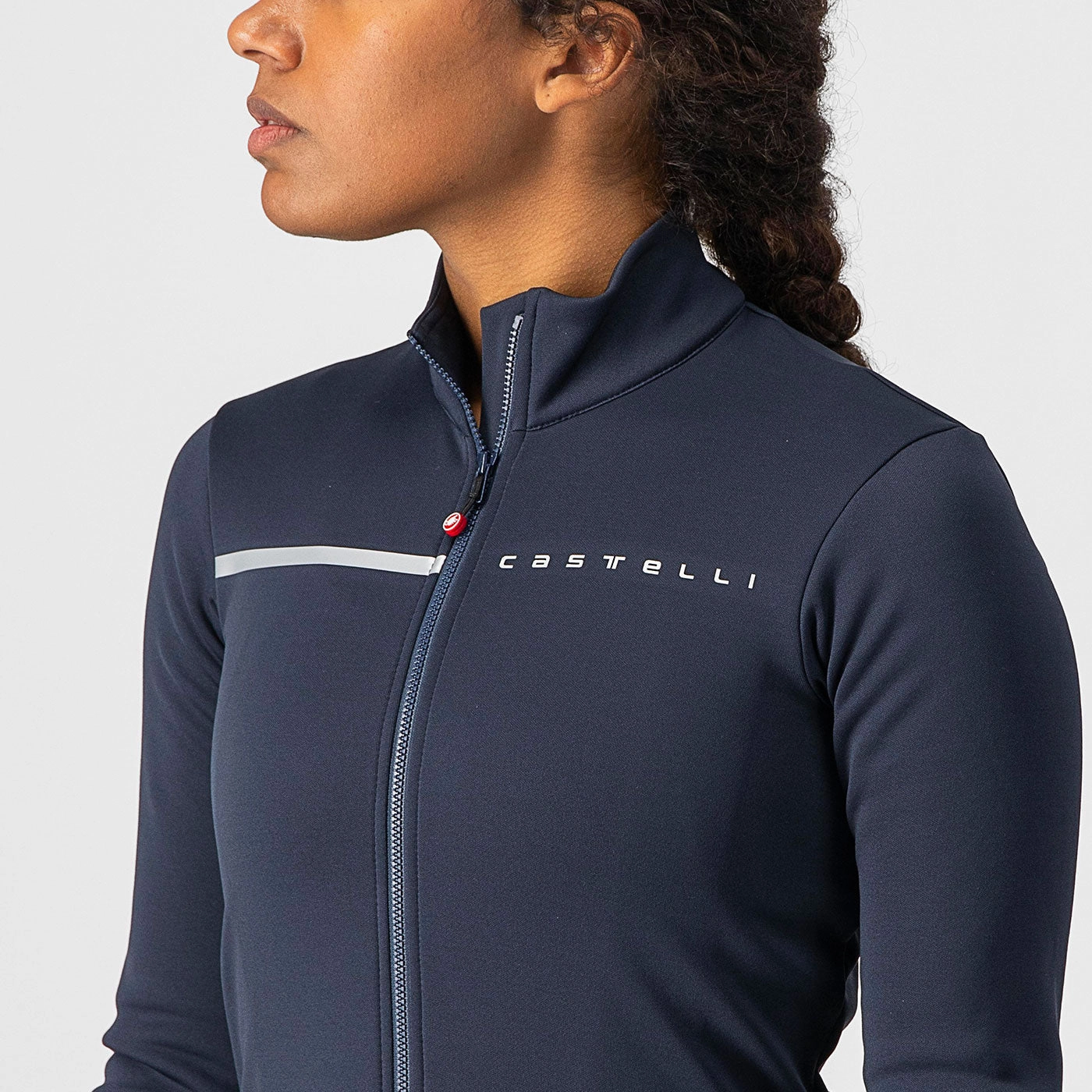 Castelli Sinergia 2 woman long sleeves jersey - Blue grey