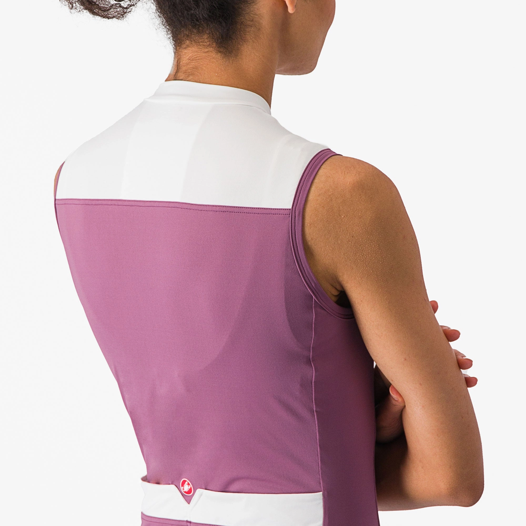 Castelli Solaris woman sleeveless jersey - White violet