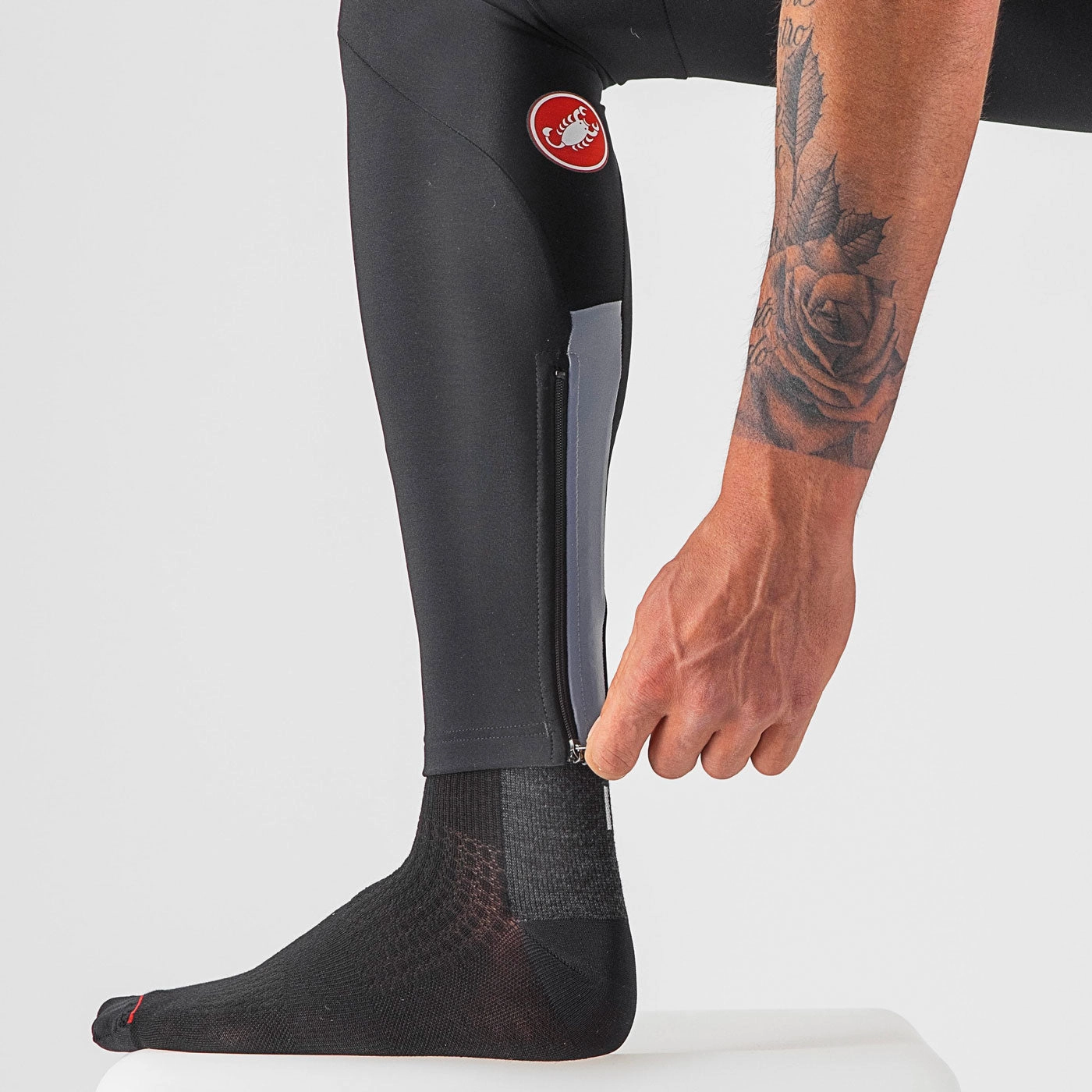 Castelli Sorpasso Ros bib tight - Black red