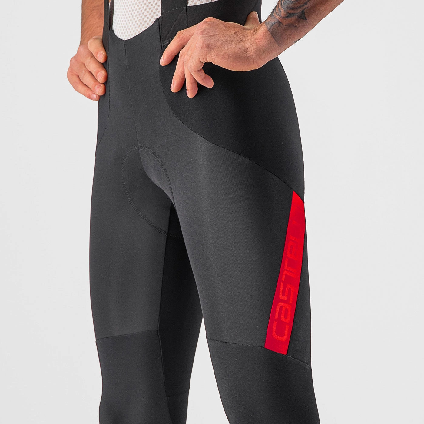 Castelli Sorpasso Ros bib tight - Black red