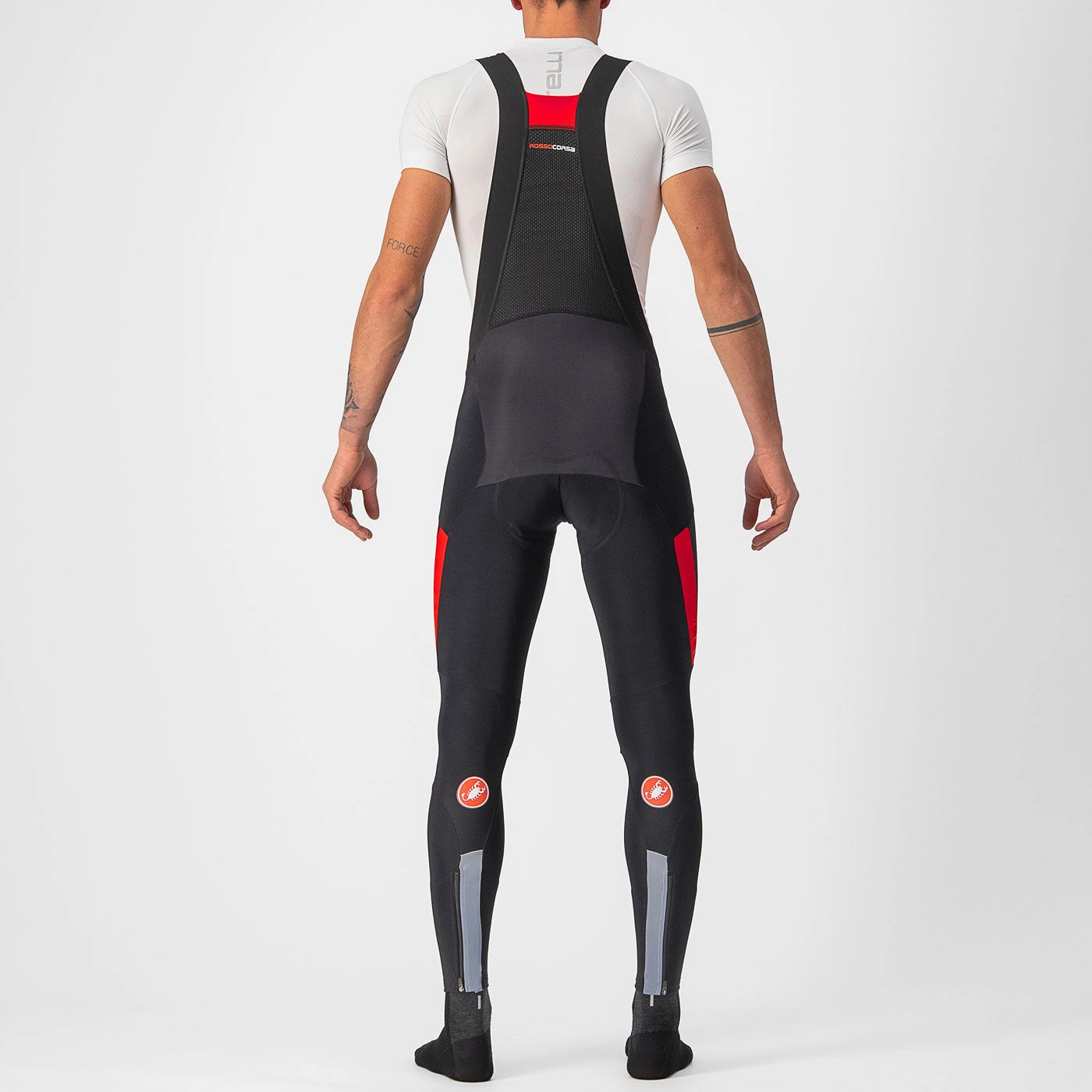 Castelli Sorpasso Ros bib tight - Black red