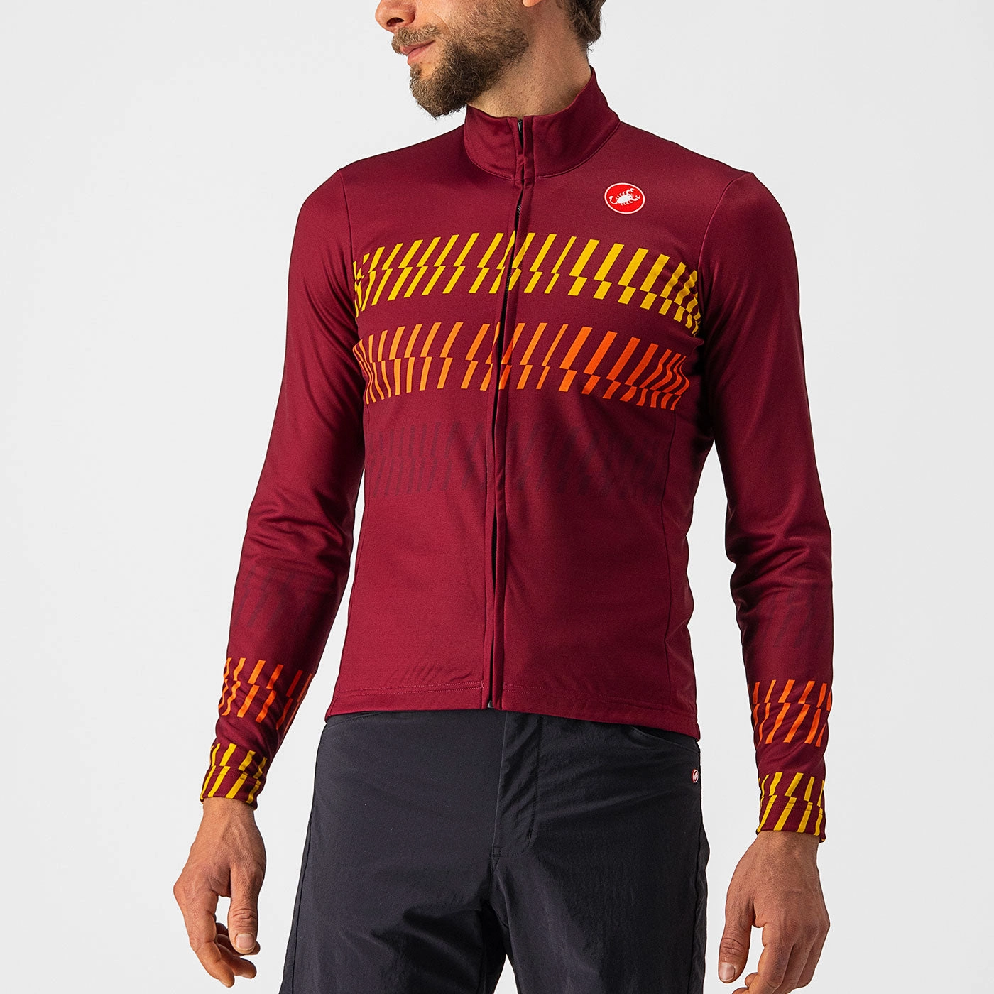 Castelli Unlimited Thermal long sleeves jersey - Bordeaux