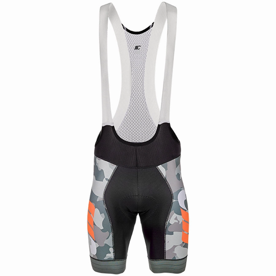 Cipollini Prestige Camo bib shorts - Grey orange