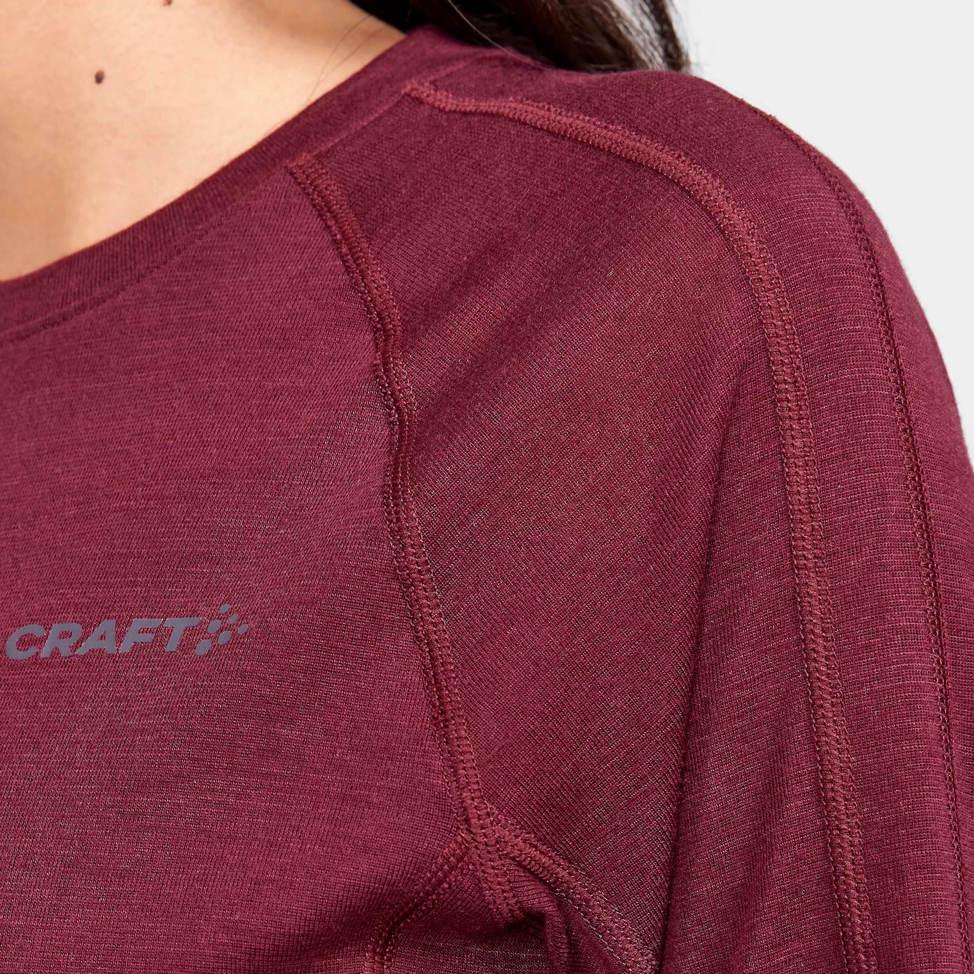 Craft ADV Wool Merino RN LS W woman long sleeve woman base layer - Red