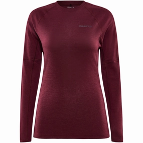 Craft ADV Wool Merino RN LS W woman long sleeve woman base layer - Red