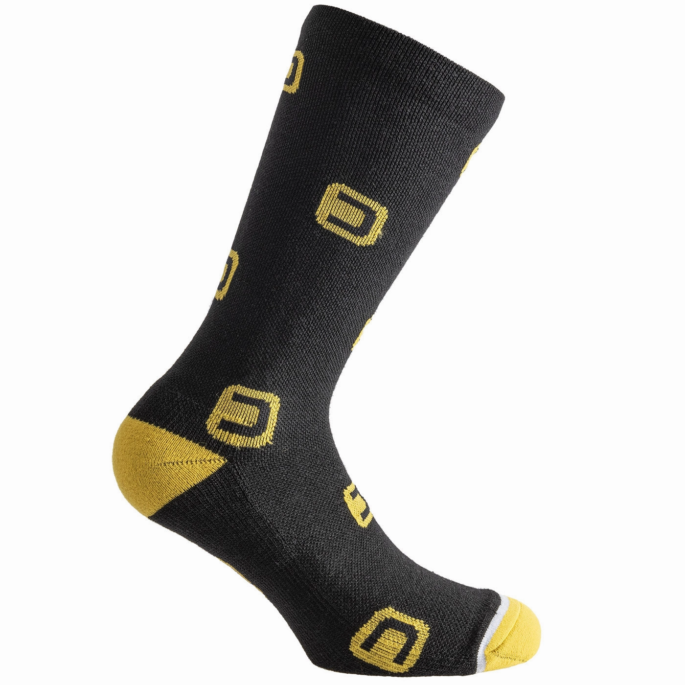 Dotout Square Winter Socks - Black Yellow 