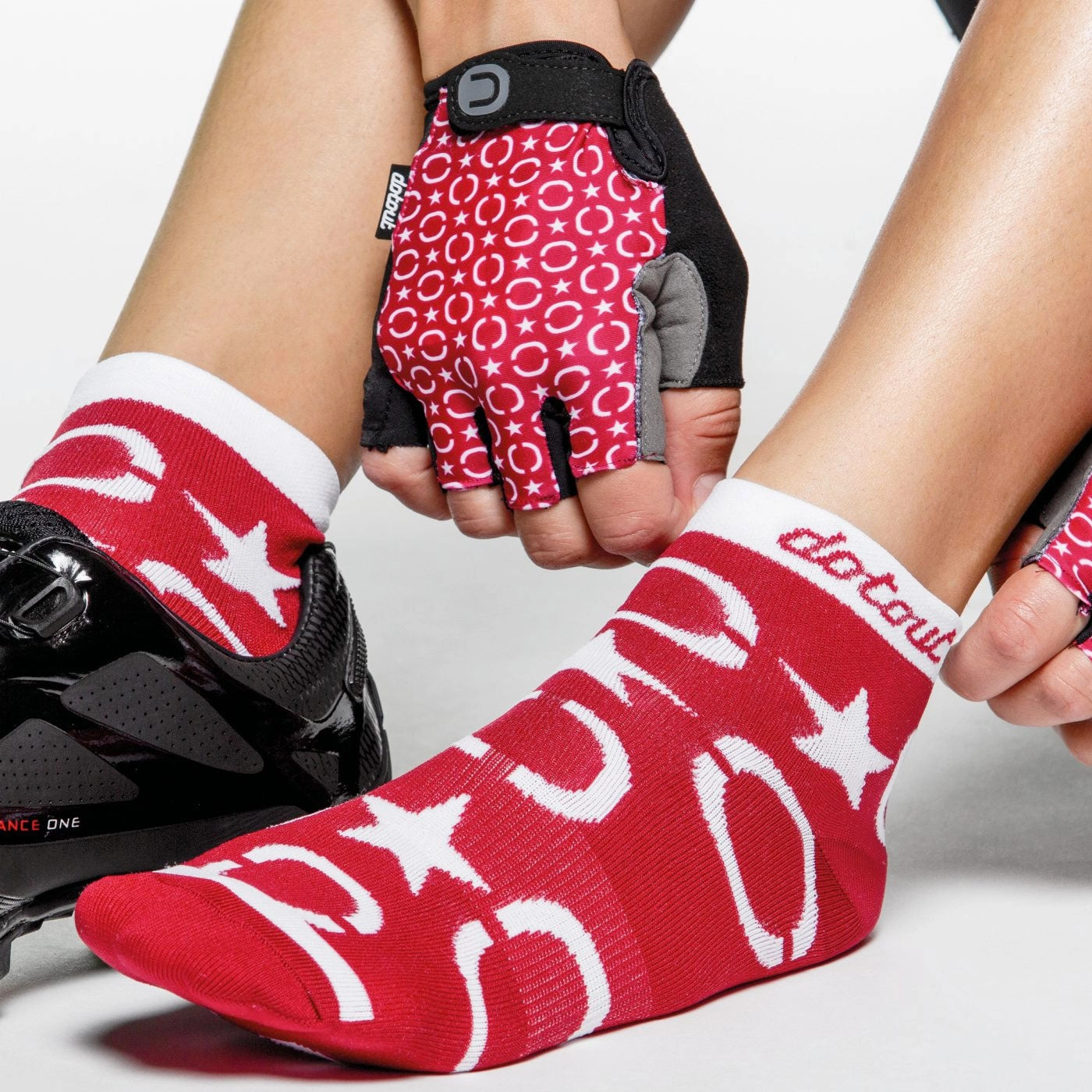 Dotout Stars woman socks - Red