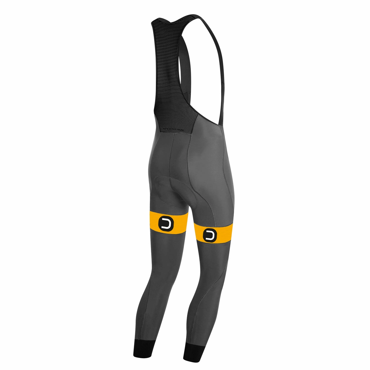 Dotout Stripe bibtights - Grey yellow