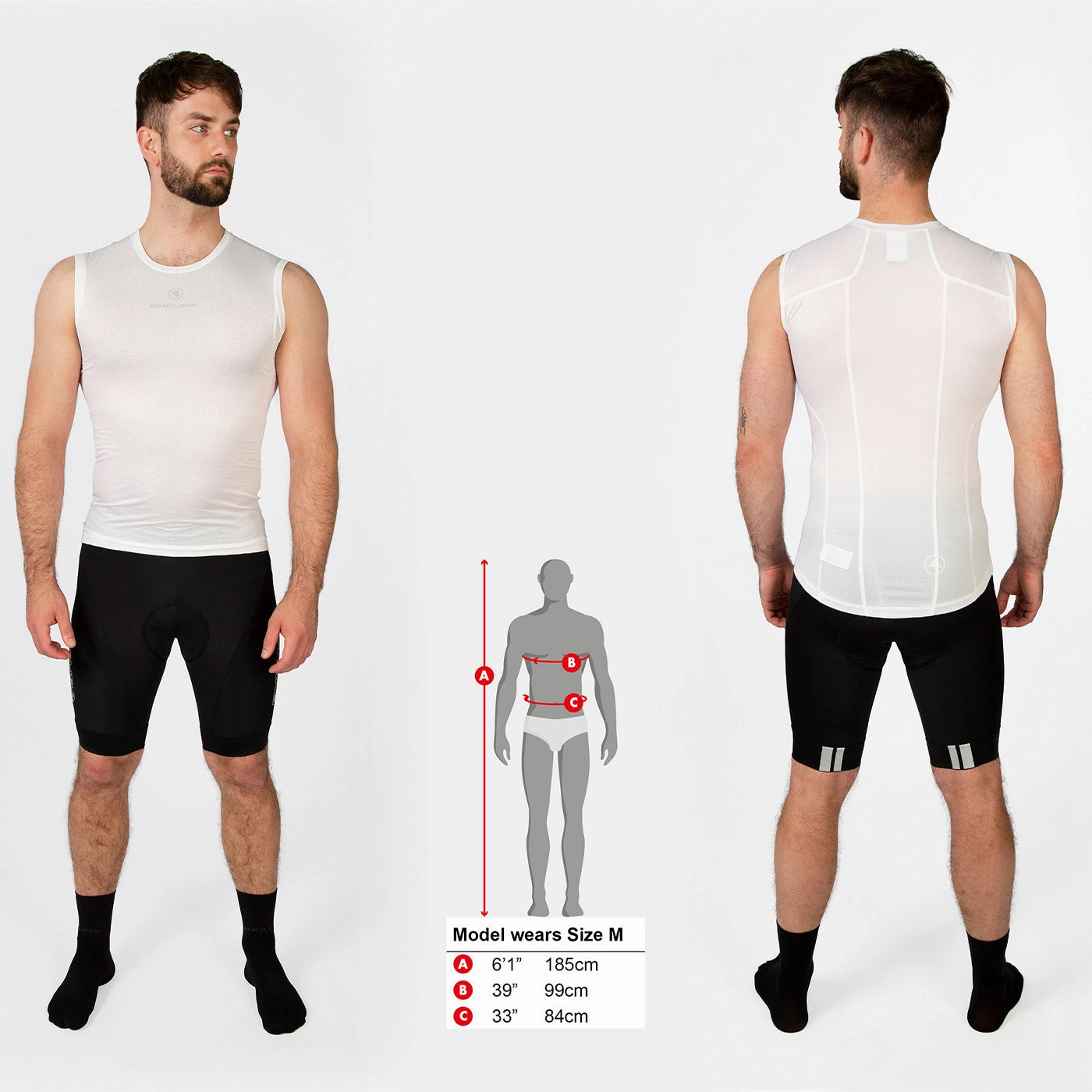 Endura Translite 2 sleeveless base layer - White