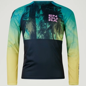 Endura Tropical Print LTD Long Sleeve Jersey - Light Blue