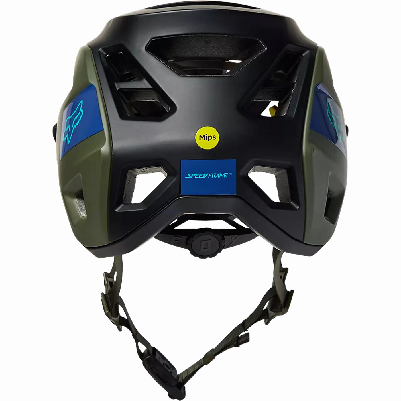 Fox Speedframe Pro Mips Blocked helmet - Black green
