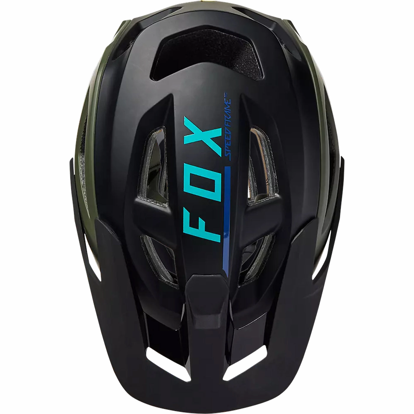 Fox Speedframe Pro Mips Blocked helmet - Black green