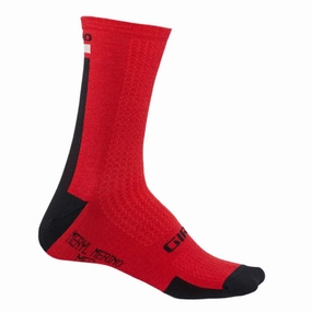 Giro HRc   Merino Mid Socks - Red black