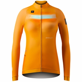 Gobik Hyder Madras Equinoccio long sleeves woman jersey - Orange