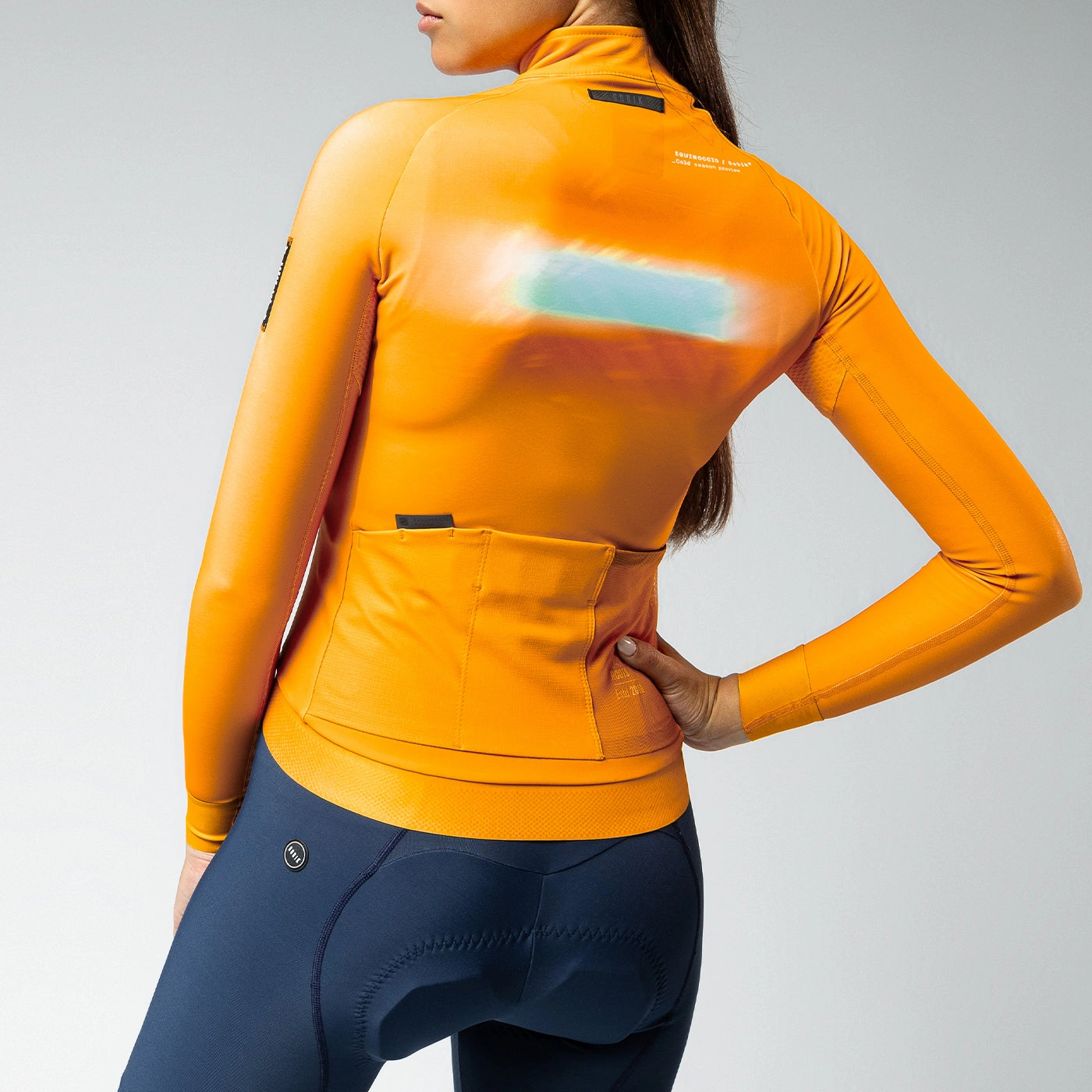 Gobik Hyder Madras Equinoccio long sleeves woman jersey - Orange