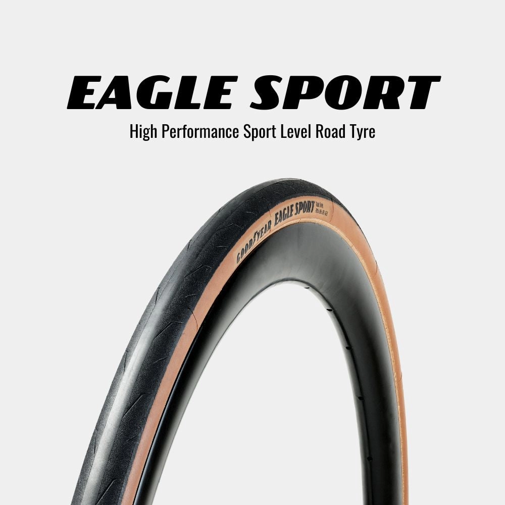 GOODYEAR ROAD TYRE - EAGLE SPORT TUBE TYPE - 28MM - TAN