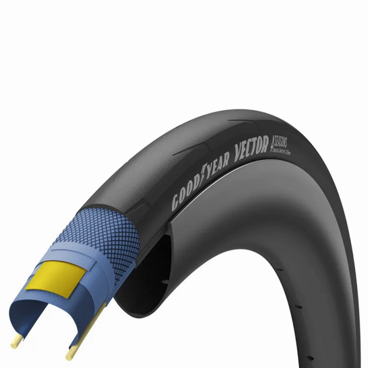 Goodyear Vector 4seasons 700x28c Tube Type clincher - Black