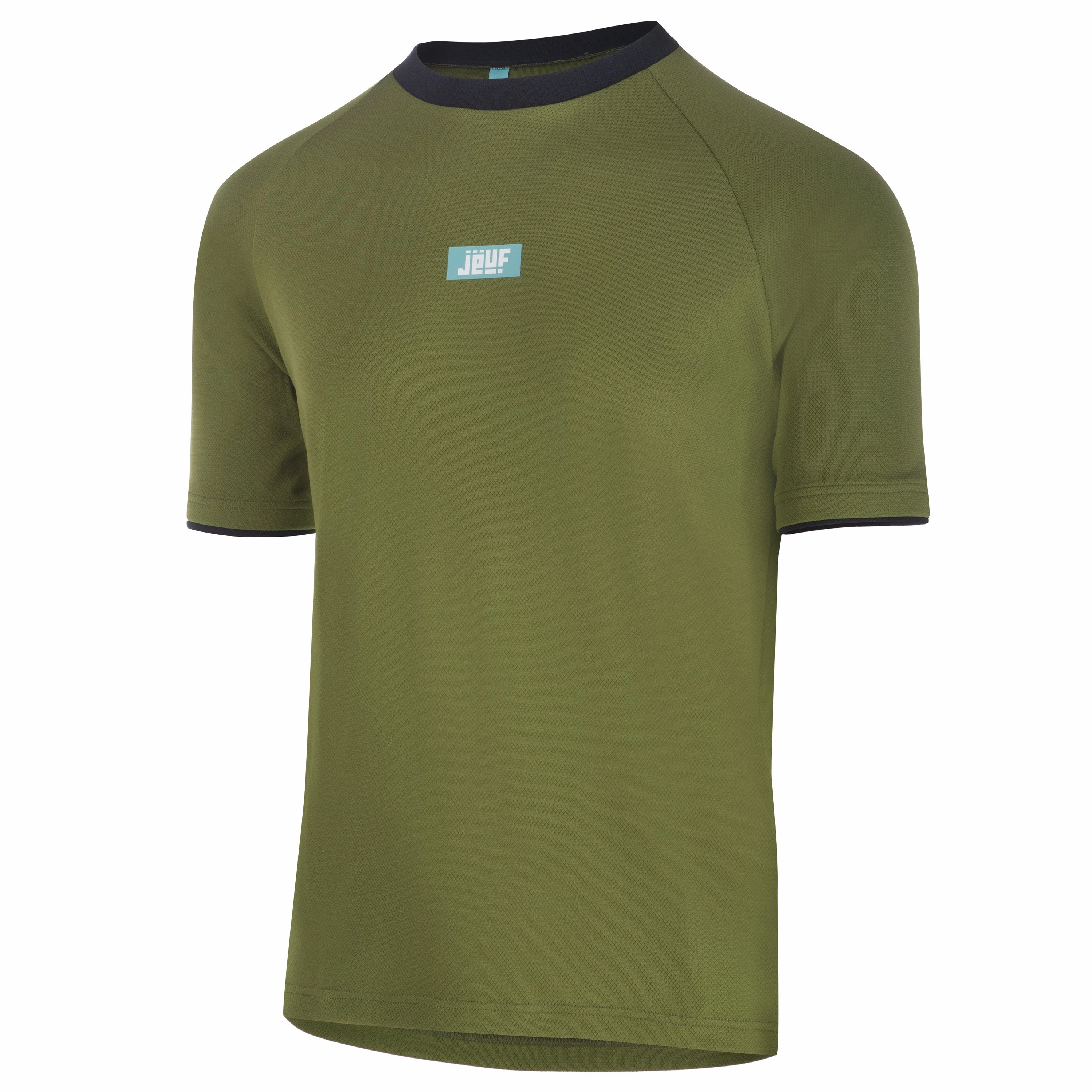 Juf Essential MTB Solid men's short sleeve shirt - Military green 