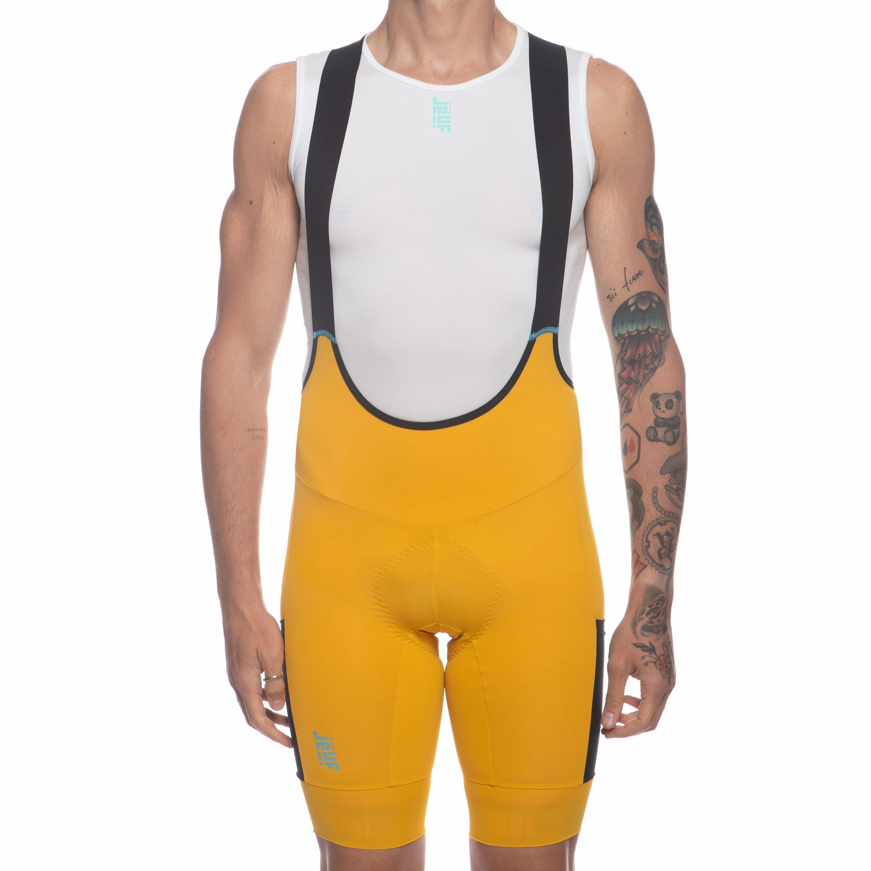 Juf Pro Gravel Cargo bib shorts - Yellow