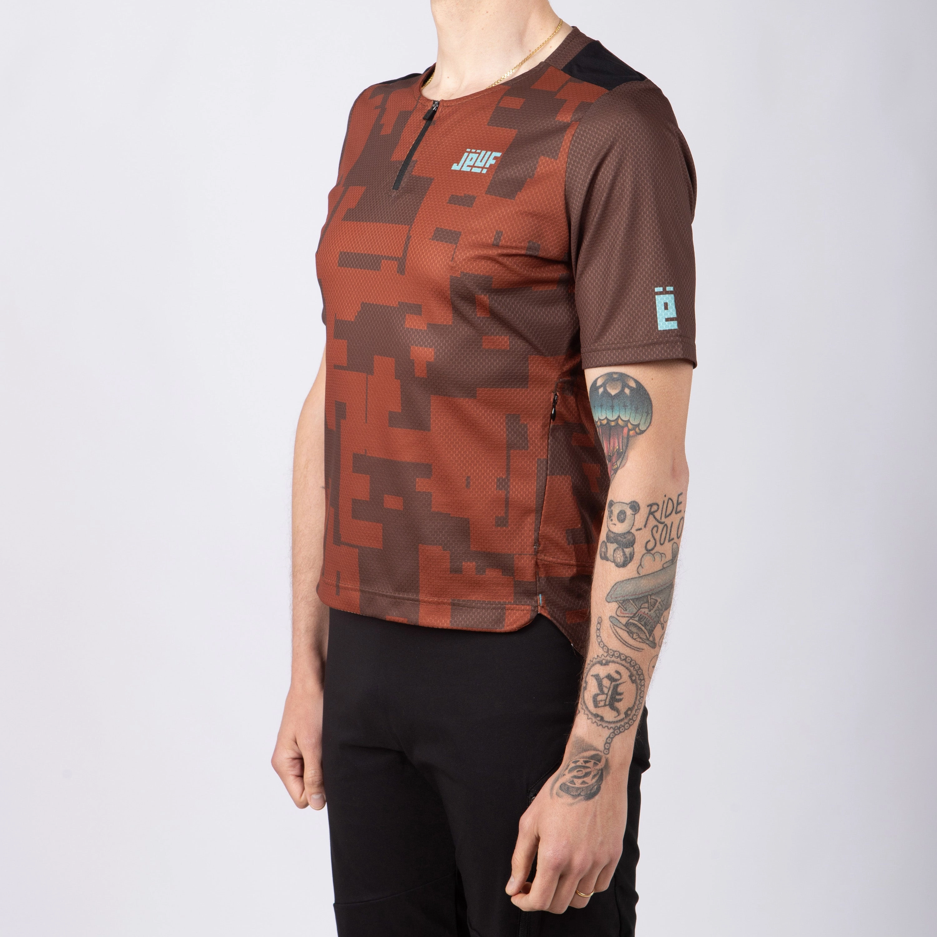Juf Pro Gravel jersey with zip - Brown 
