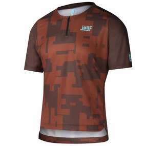 Juf Pro Gravel jersey with zip - Brown 