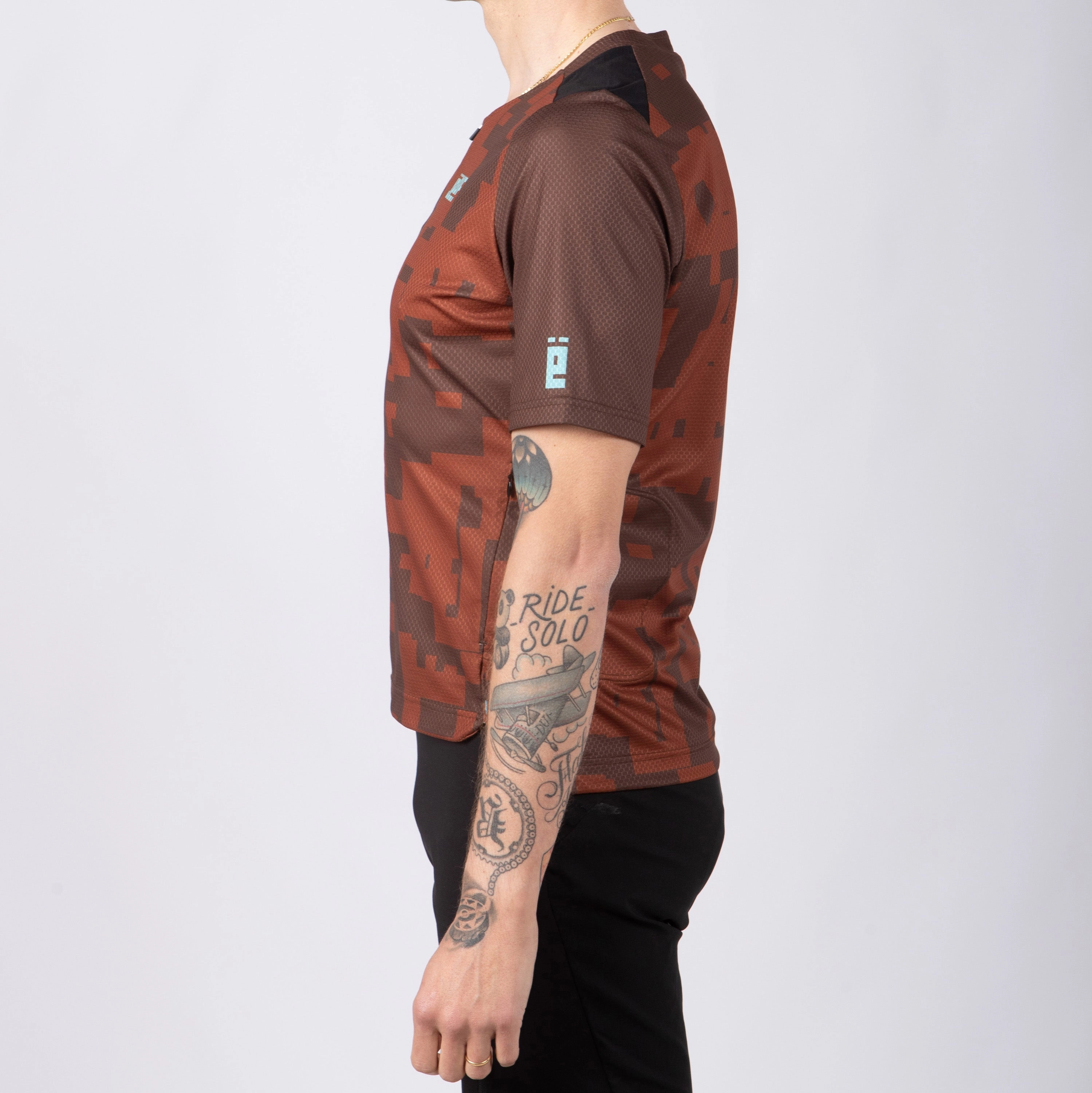 Juf Pro Gravel jersey with zip - Brown 