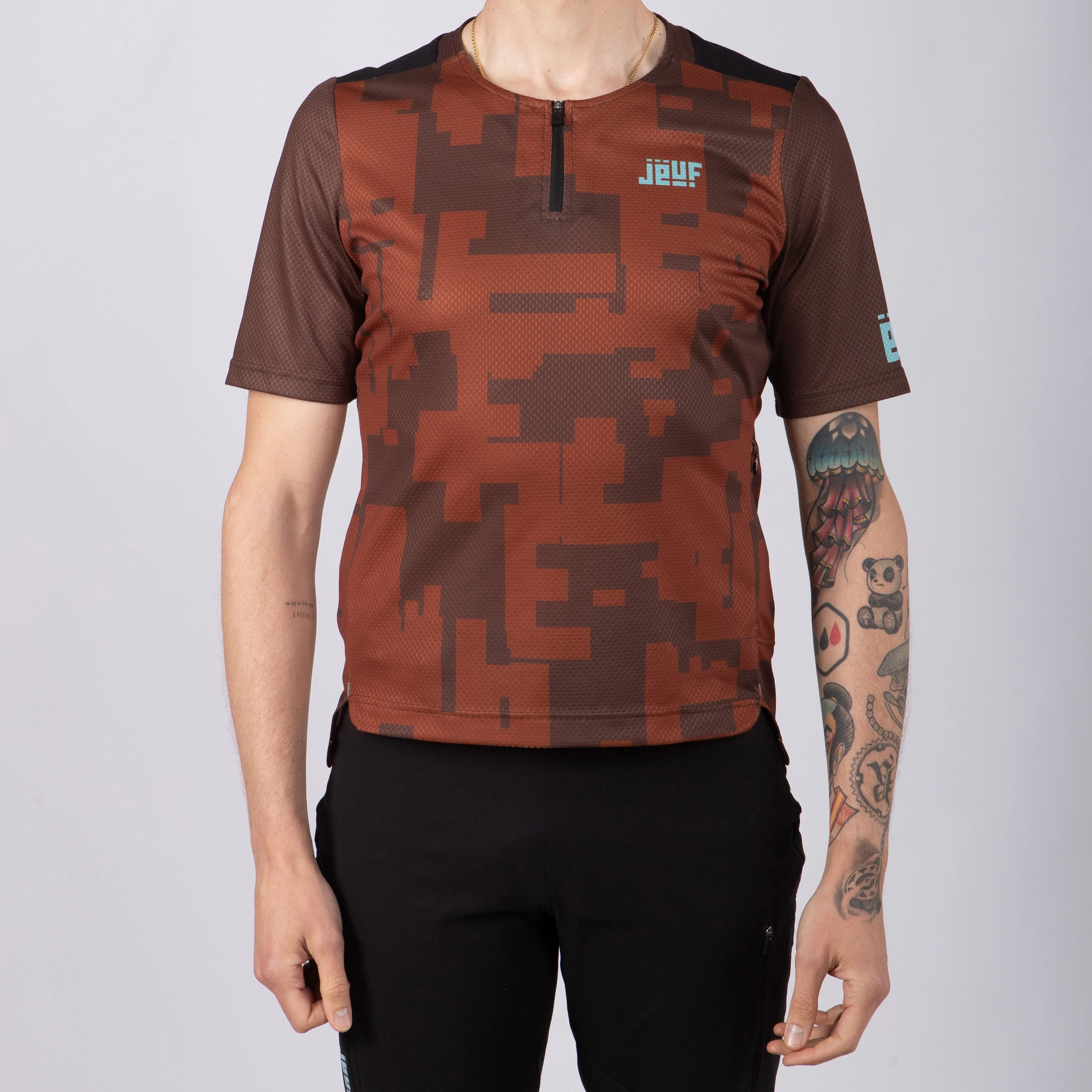 Juf Pro Gravel jersey with zip - Brown 