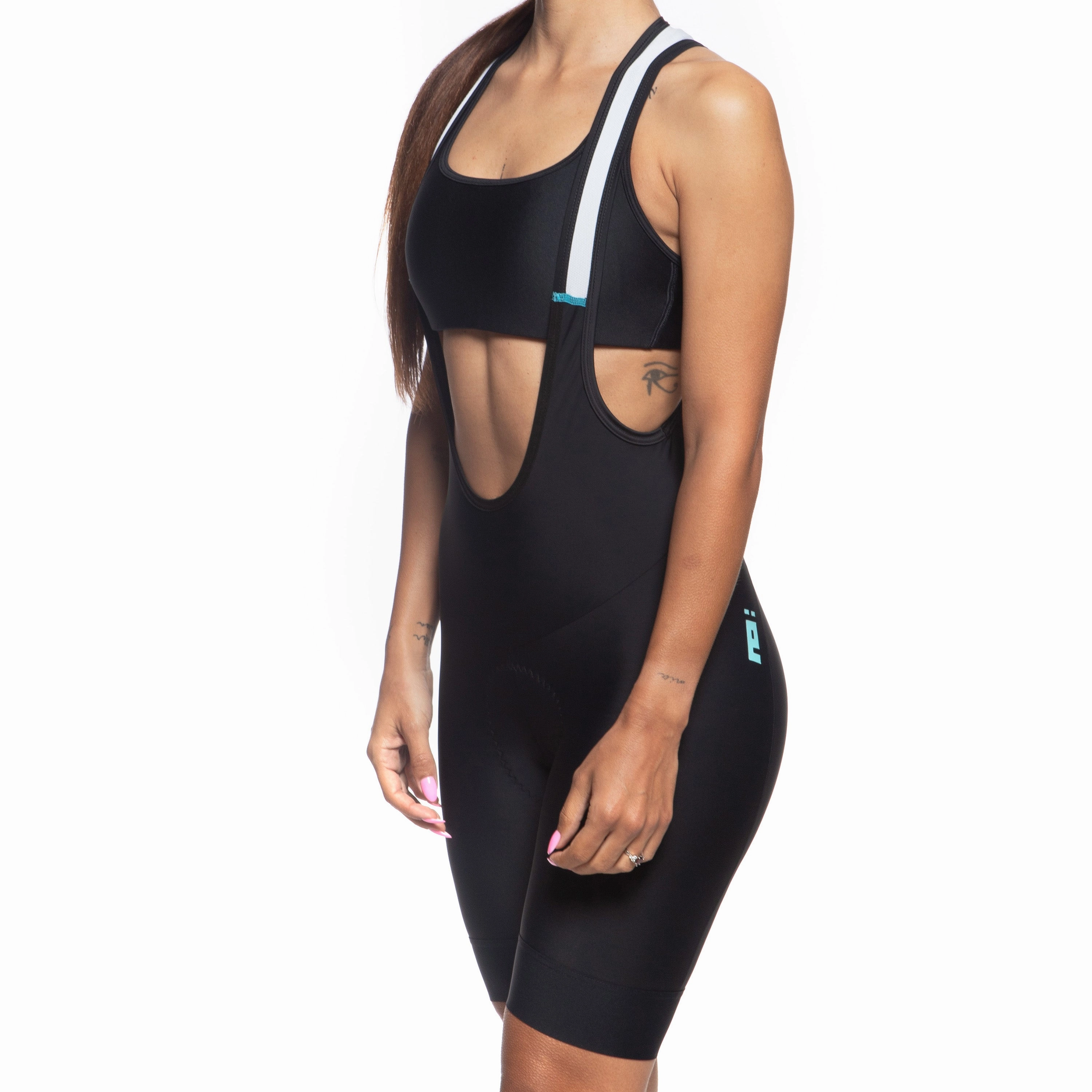 Juf Train women bib shorts - Black