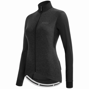 Long sleeve women's shirt Santini Pure Color 21 - Black 
