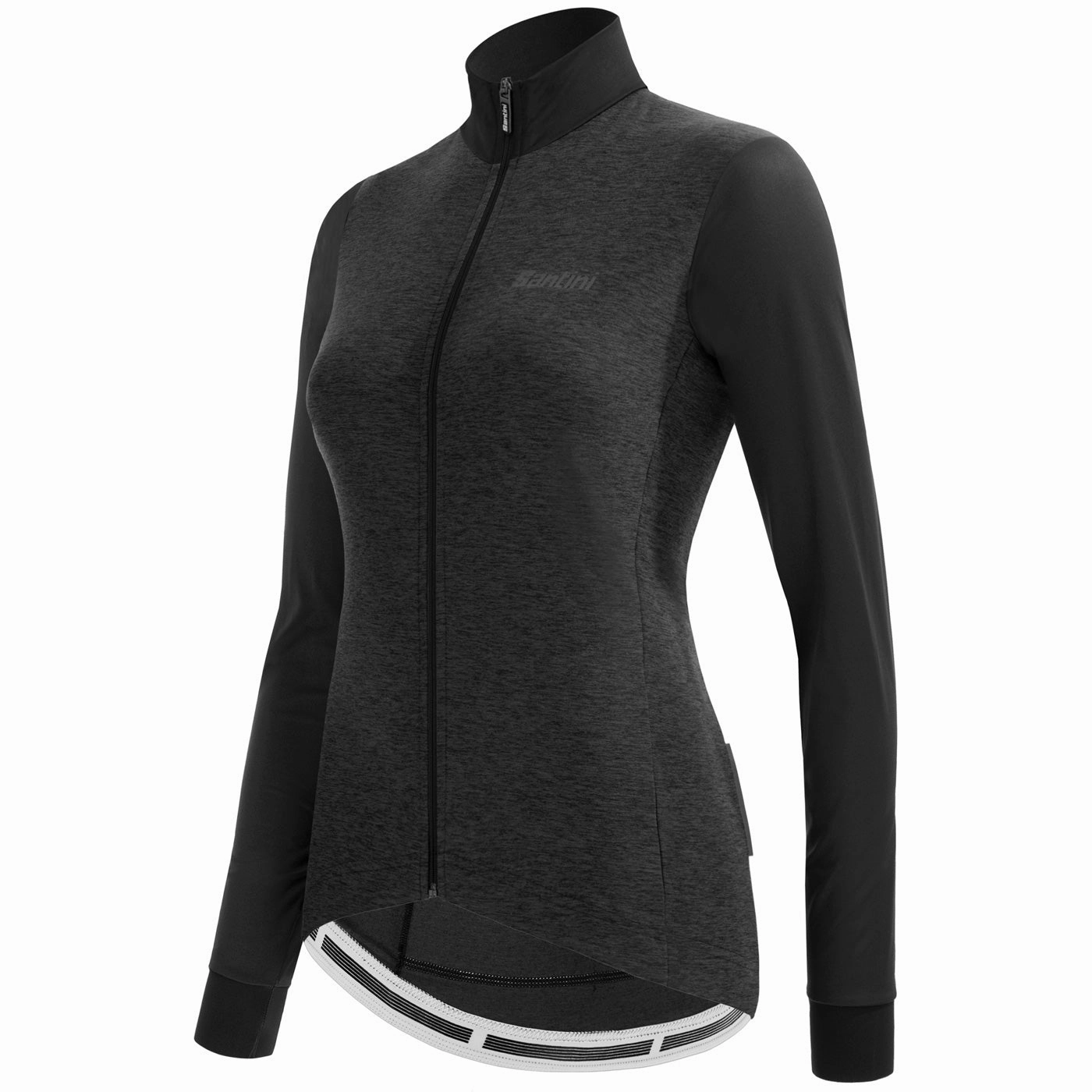 Long sleeve women's shirt Santini Pure Color 21 - Black 