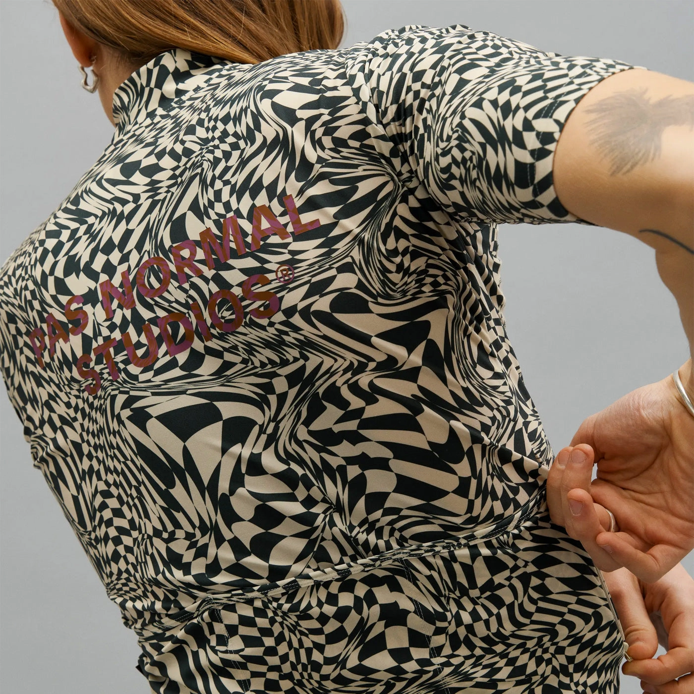 Pas Normal Studios Essential Check Jersey - Beige Green