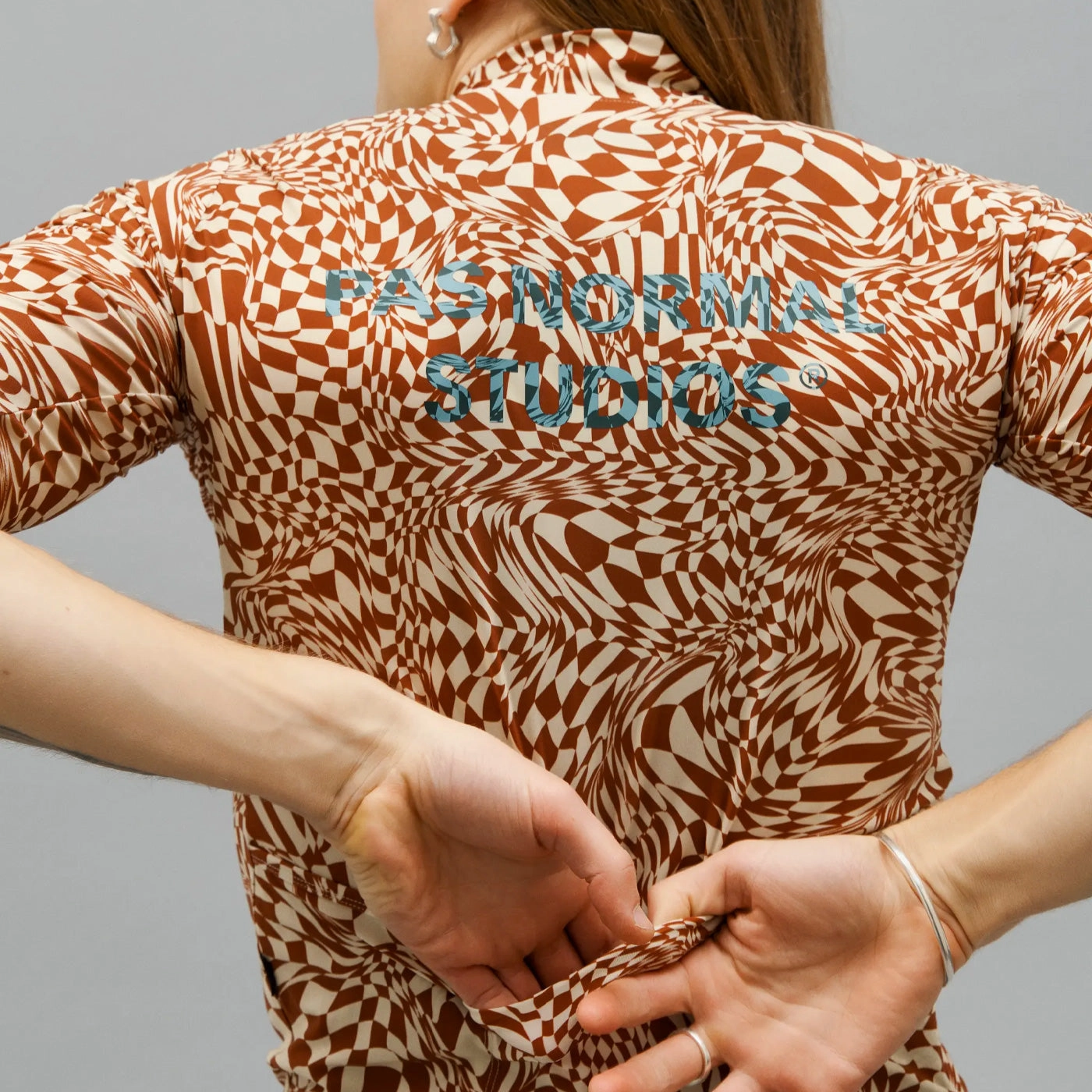 Pas Normal Studios Essential Check Sweater - Red Beige