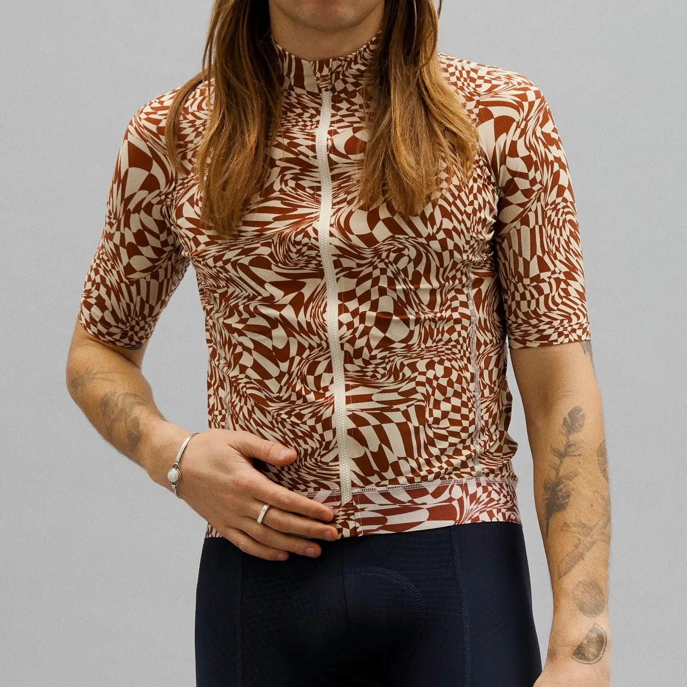 Pas Normal Studios Essential Check Sweater - Red Beige
