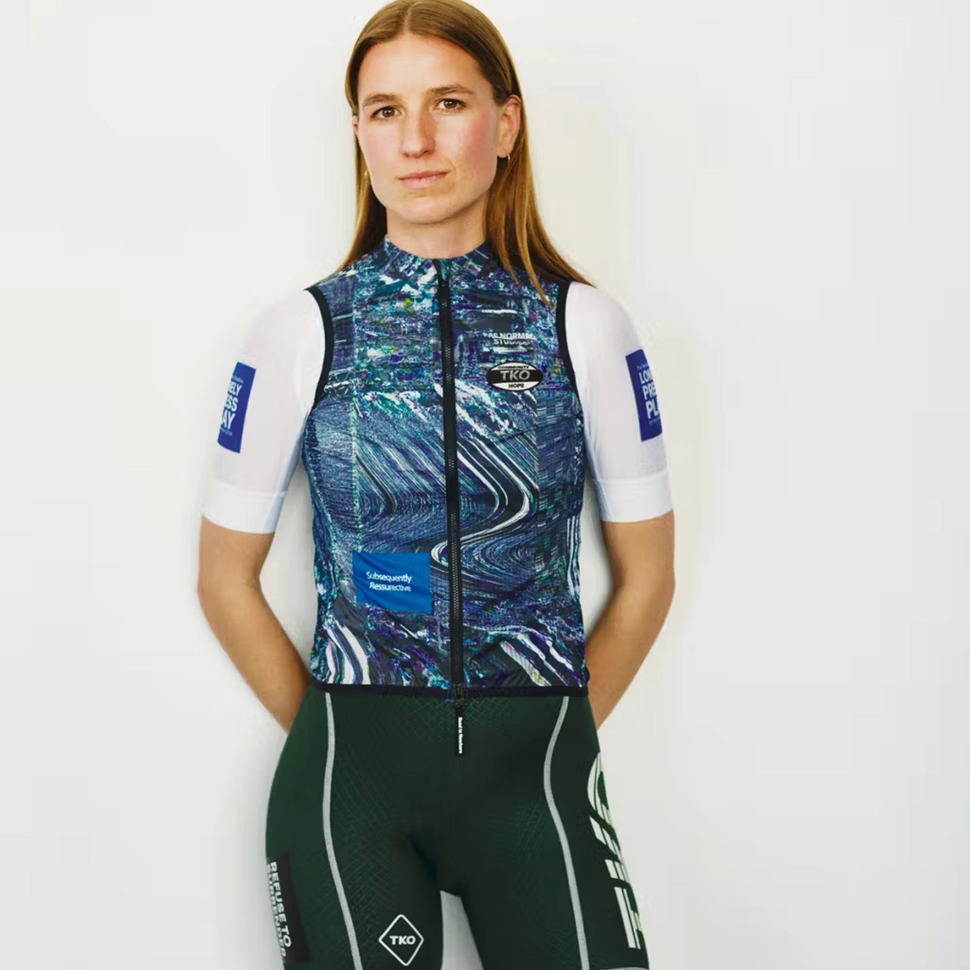 Pas Normal Studios T.K.O. Mechanism Stow Away women gilet - Blue