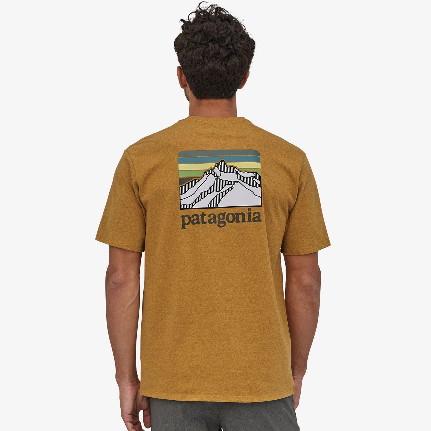 Patagonia Line Logo Ridge Pocket Responsibili T-Shirt - Yellow