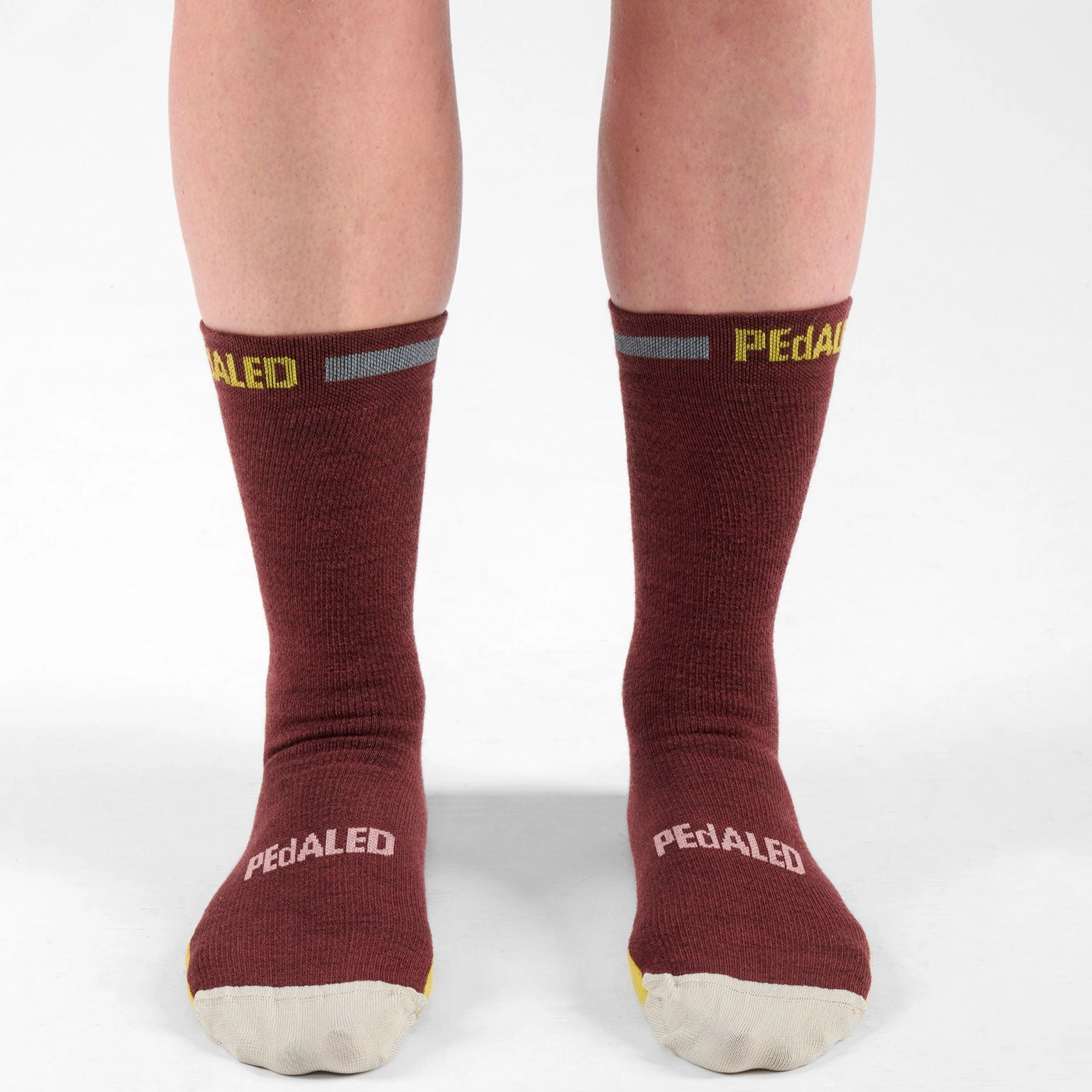 Pedaled Odyssey Merino socks - Bordeaux