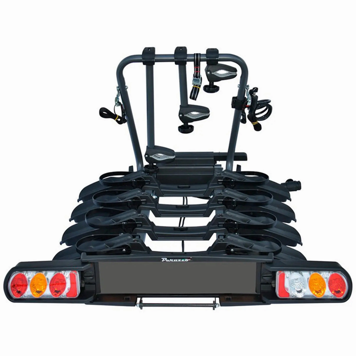 Peruzzo Pure Instinct bike rack for 4 bicycles for tow bar