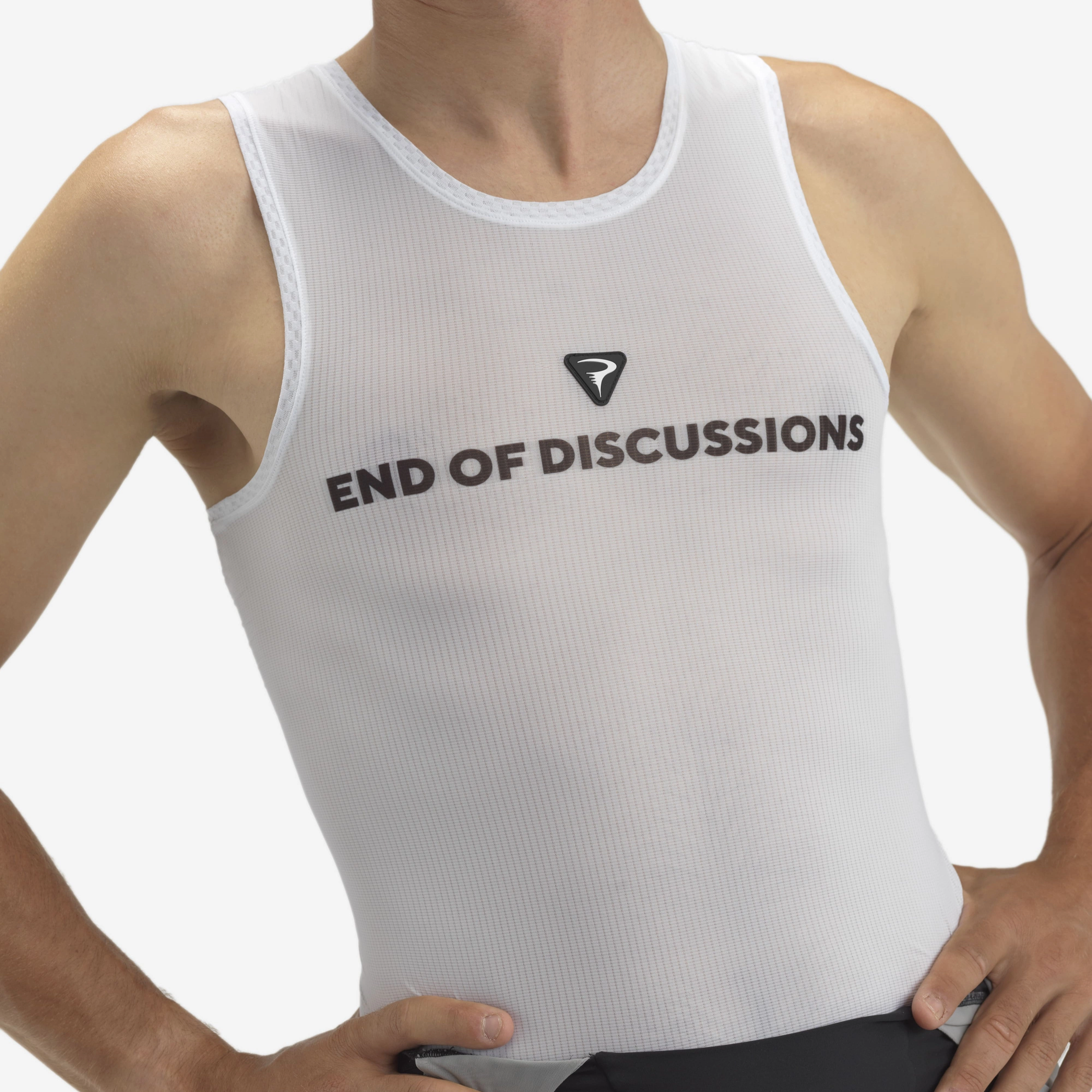 Pinarello End of Discussion sleeveless base layer - White