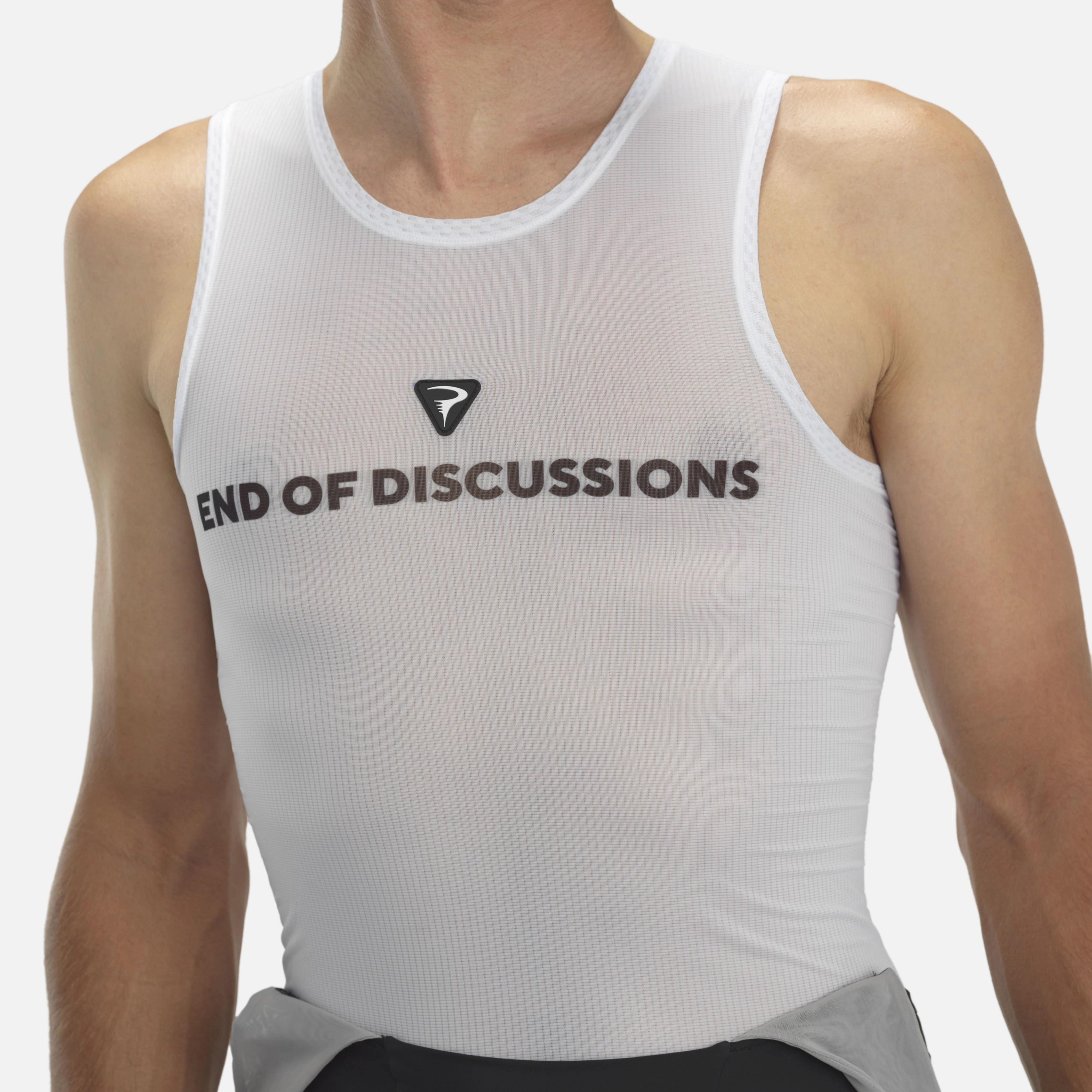 Pinarello End of Discussion sleeveless base layer - White