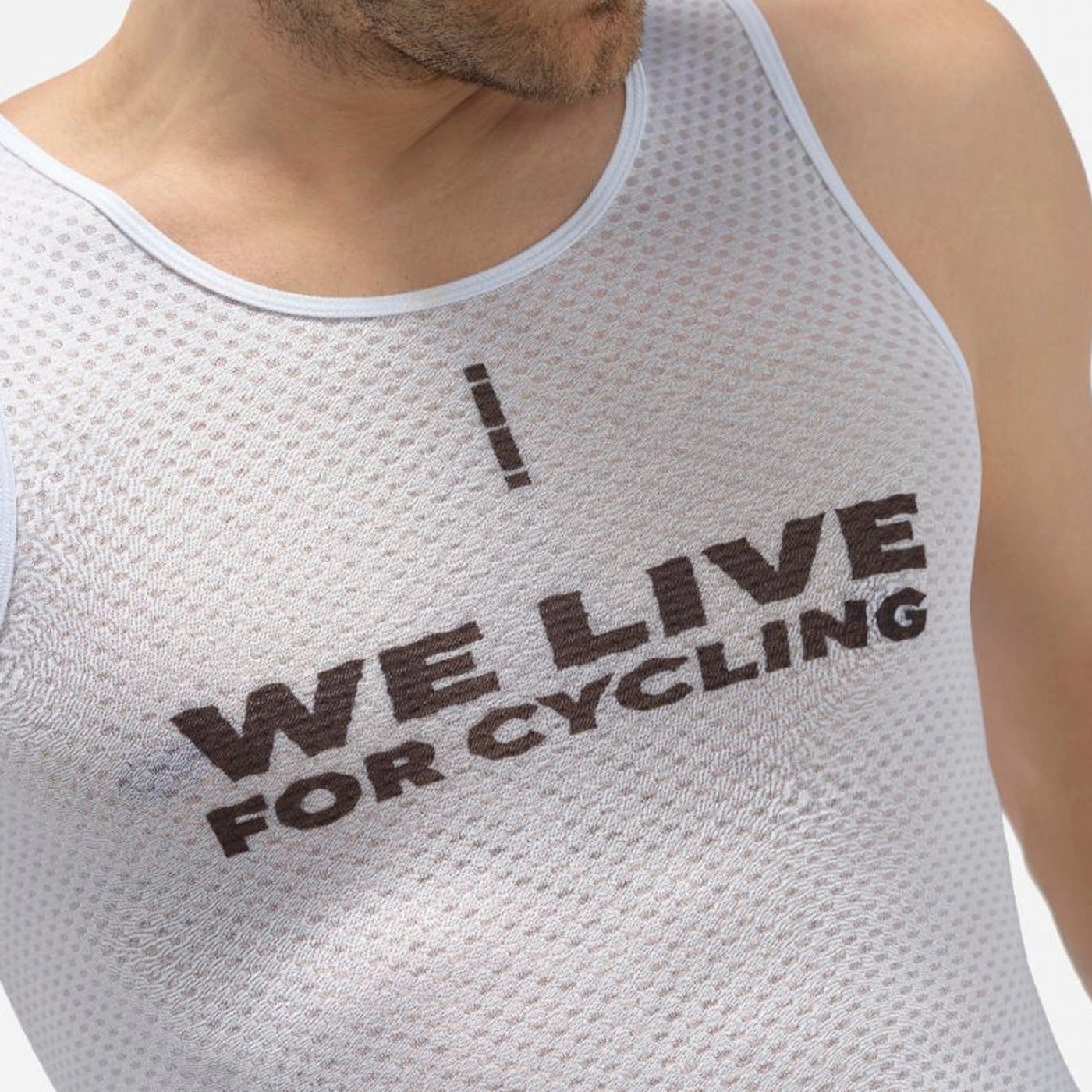 Pinarello sleeveless base layer - White