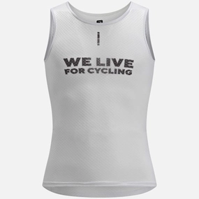 Pinarello sleeveless base layer - White