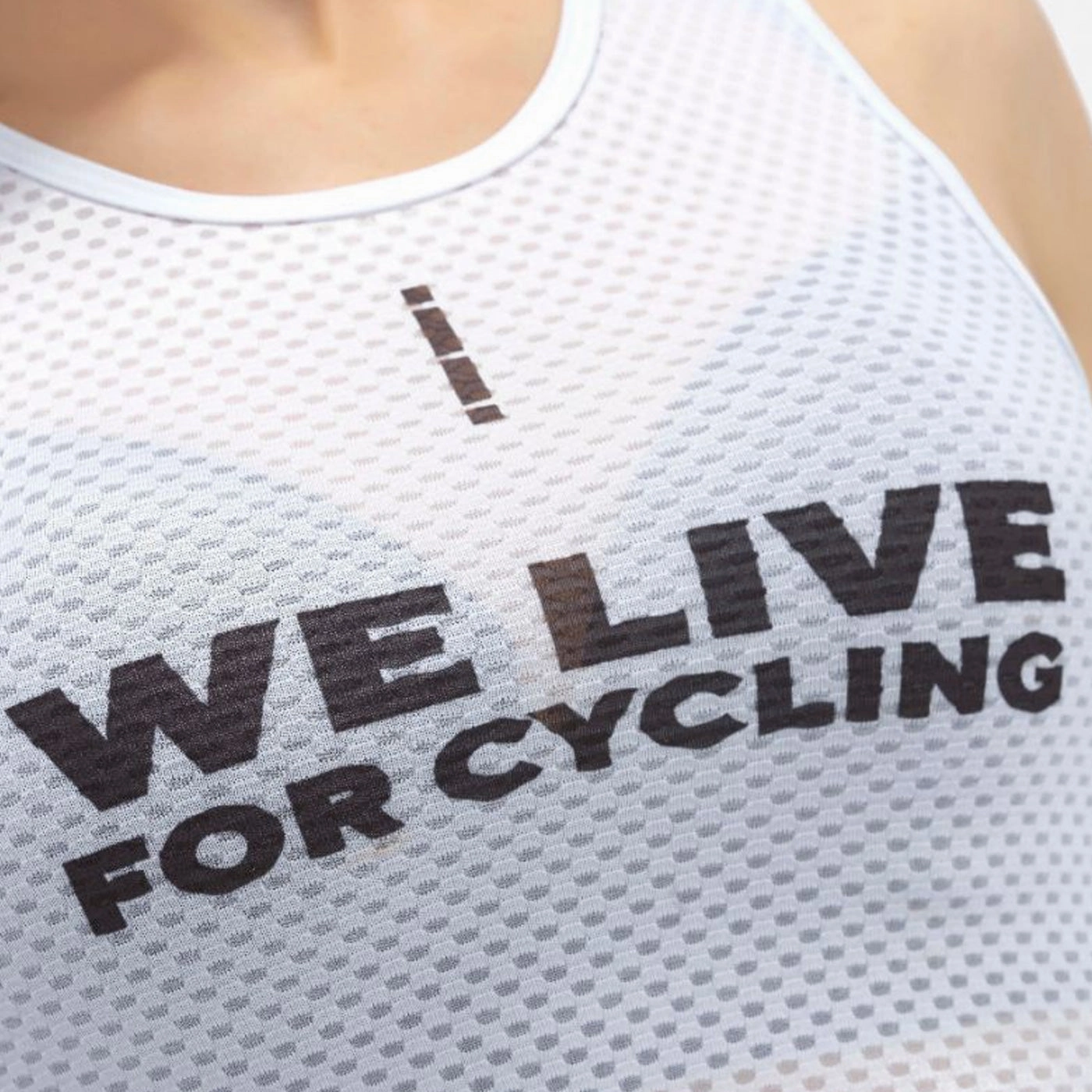 Pinarello sleeveless base layer - White