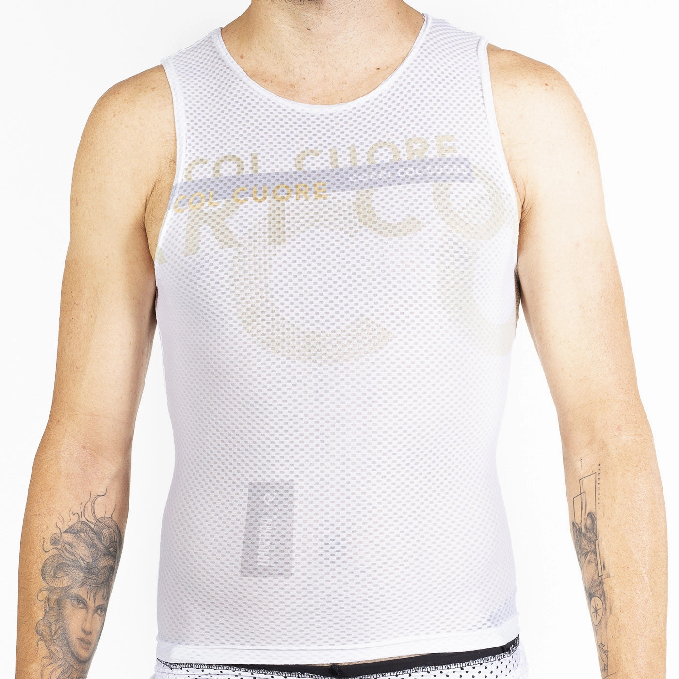 Pissei Attaque sleeveless base layer - White gold