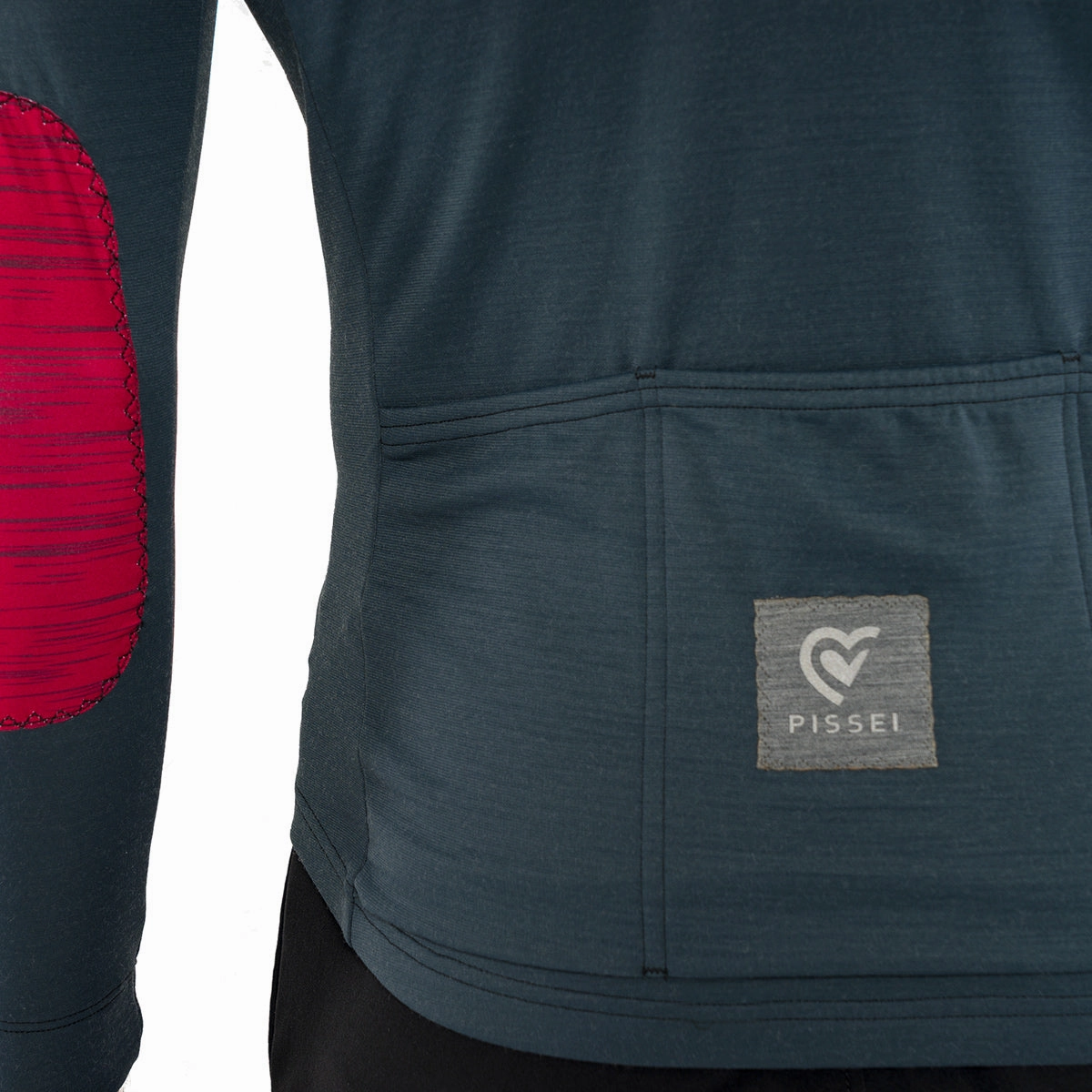 Pissei Lana Montalcino long sleeve jersey - Grey red