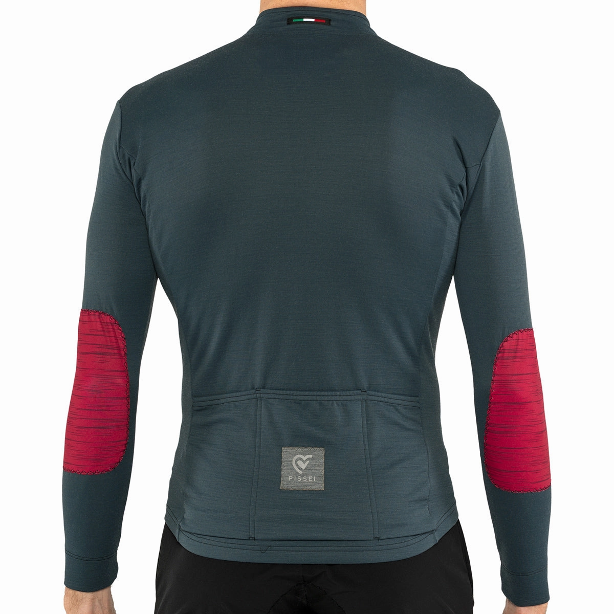 Pissei Lana Montalcino long sleeve jersey - Grey red