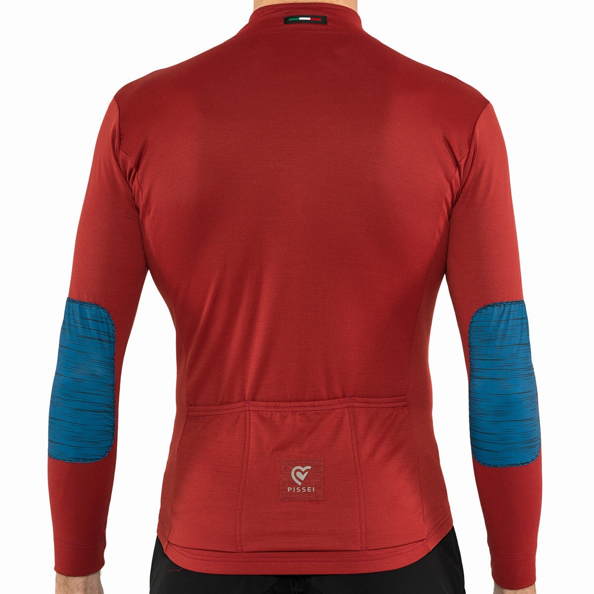 Pissei Lana Montalcino long sleeve jersey - Red blue