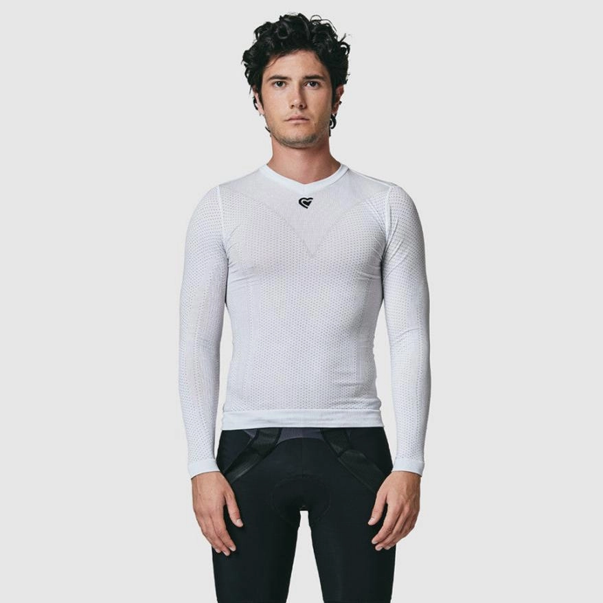 Pissei Mindanao long sleeves base layer - White