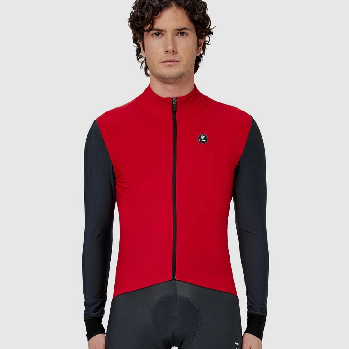 Pissei Monviso long sleeves jersey - Red Grey