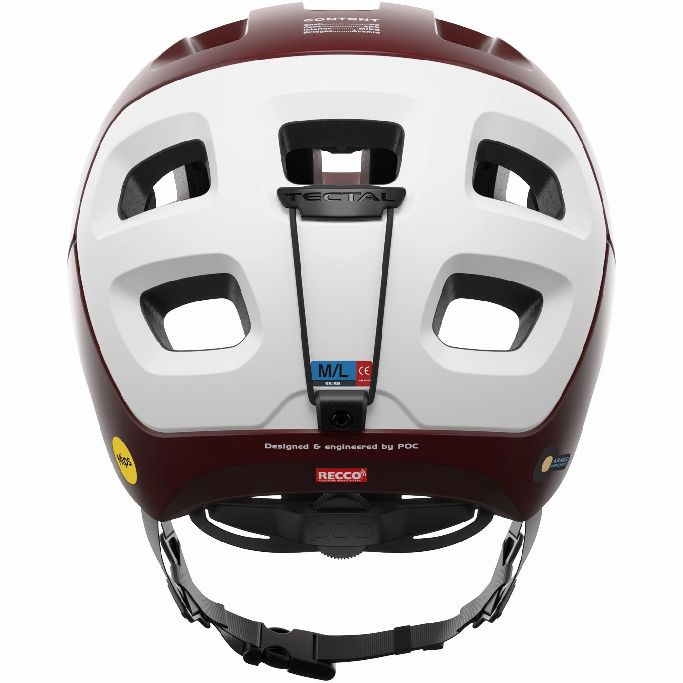 Poc Tectal Race Mips helmet - Bordeaux white