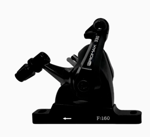 Promax 330 Flat Mount Mechanical Disc Brake Set For Road & Gravel Bikes - Black